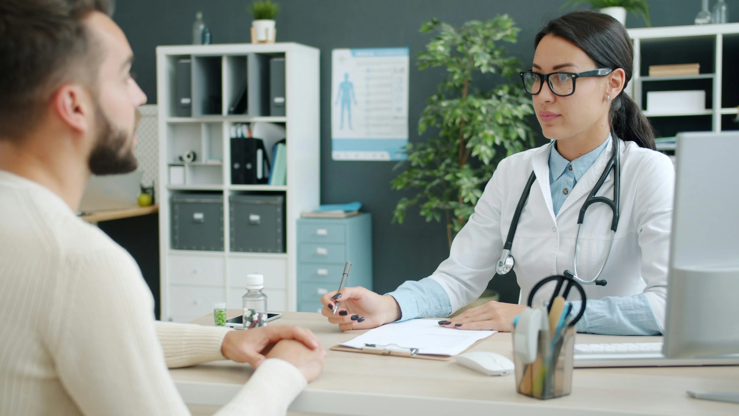 Clinician discussing a personalized care plan with a patient